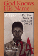 Young African American man staring straight ahead. The name "Doe, John) is written above his head in the background.