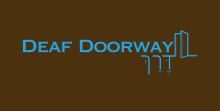 Deaf Doorway logo Brown/Teal